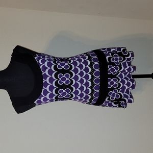 💜HP💜Purple/Black/White Print Tank Top💜